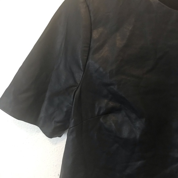 Forever 21 Black leather crop top - Picture 3 of 5